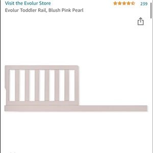 Evolur Aurora bed rail blush